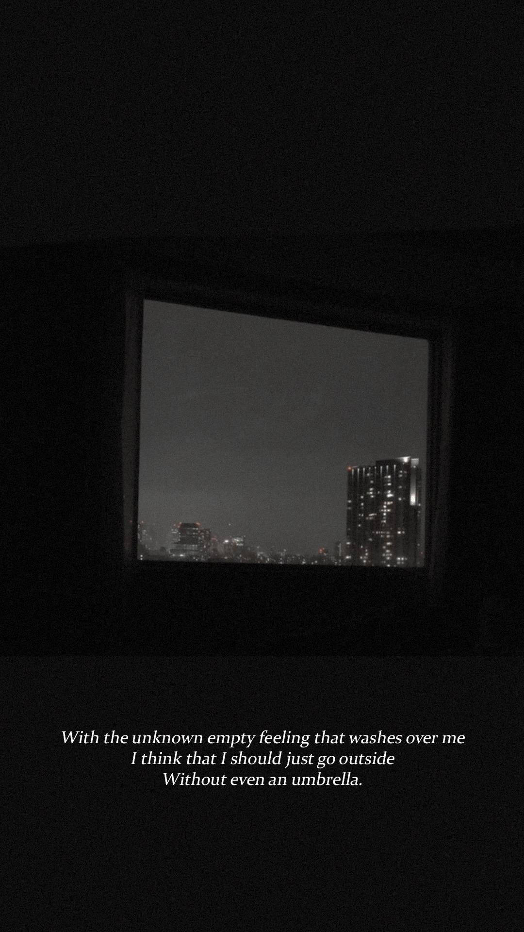 גשם של BTS אסתטיקה שחורה טפט