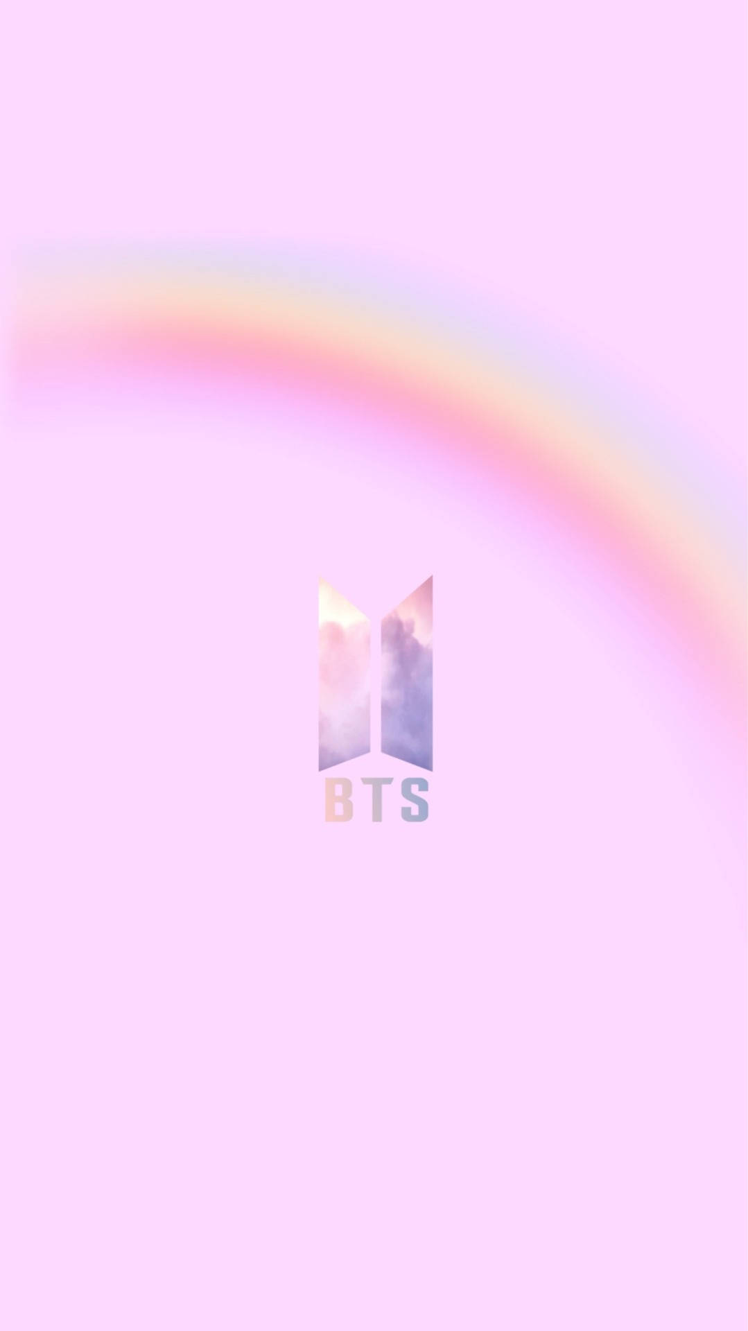 לוגו BTS בקשת ורודה טפט