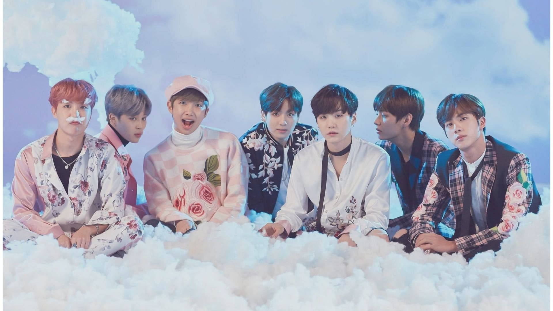 טפט שולחן עבודה של BTS בשלג מלאכותי טפט