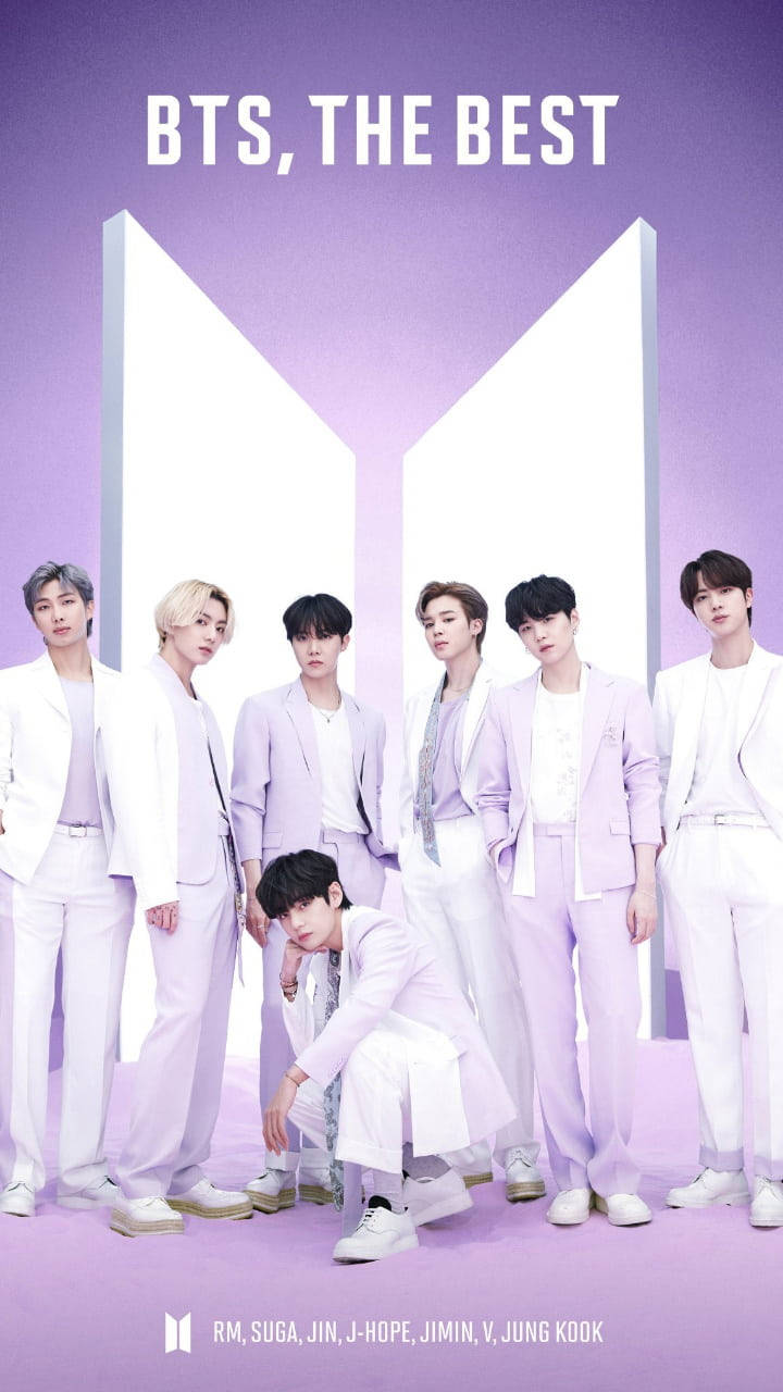אסתטיקת BTS בחליפה סגולה טפט