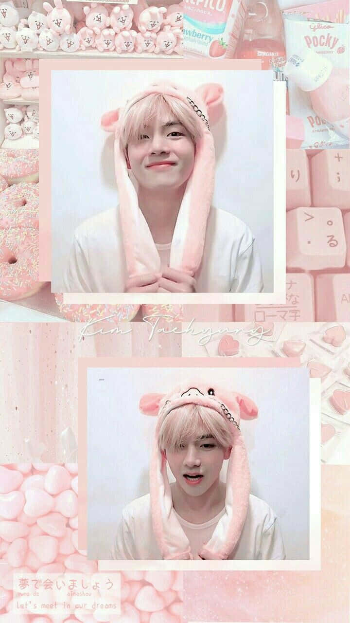 BTS V מצטלם למצלמה טפט