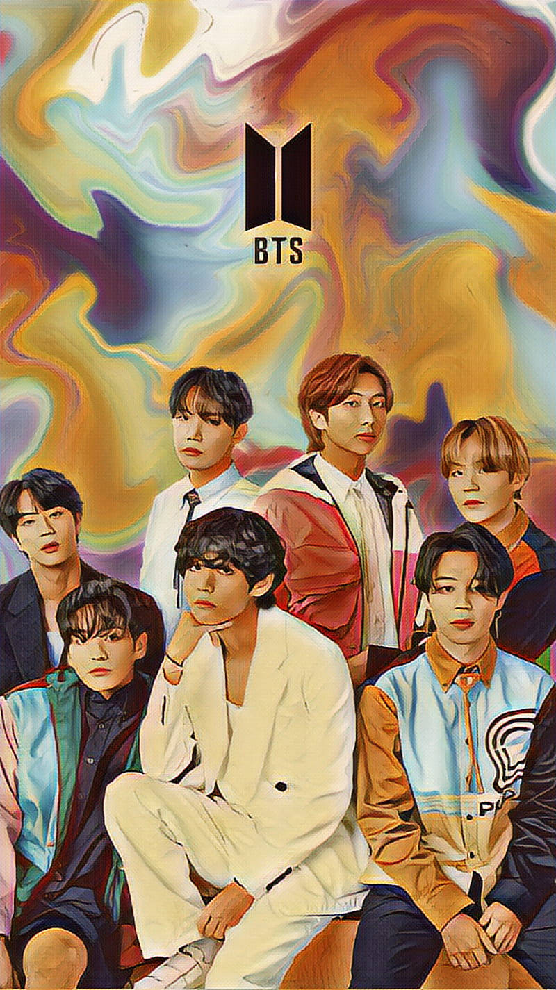 קנבס ציור חמוד של BTS טפט