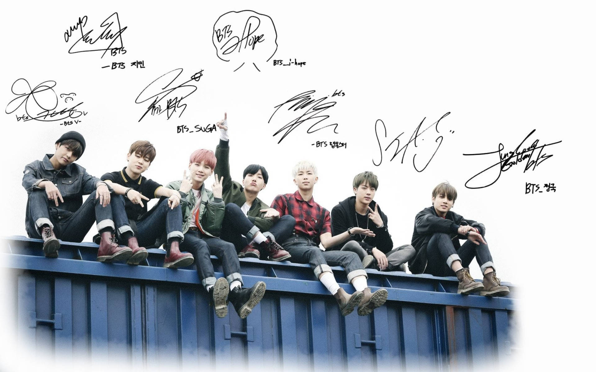 תמונת קבוצתית של BTS 'Young Forever' טפט