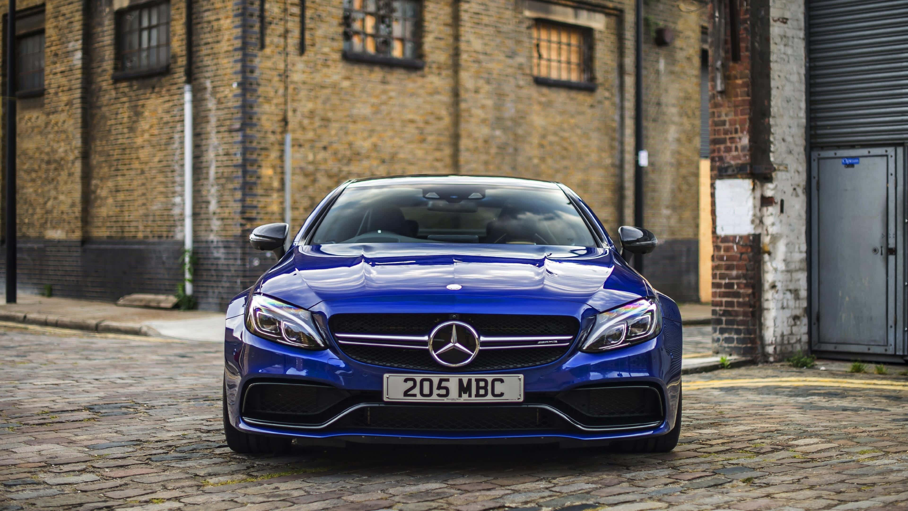 בלו C63 AMG מרצדס בנץ 4K טפט