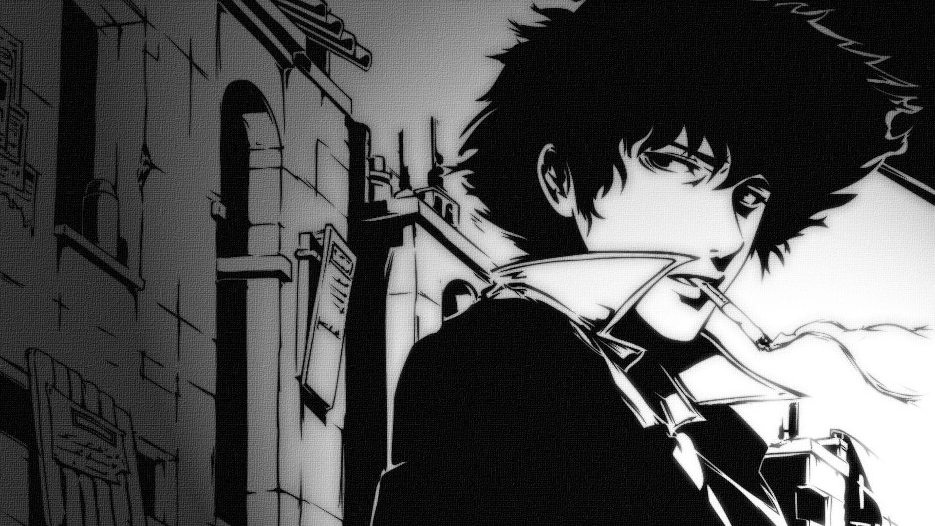 Cowboy Bebop אסתטיקת אנימה כהה לשולחן העבודה טפט