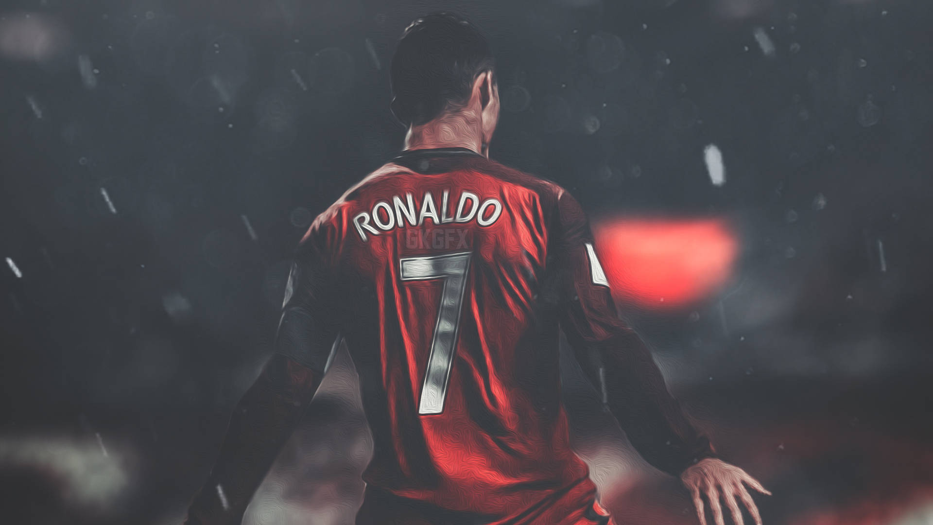 משחק כדורגל בגשם של CR7 טפט