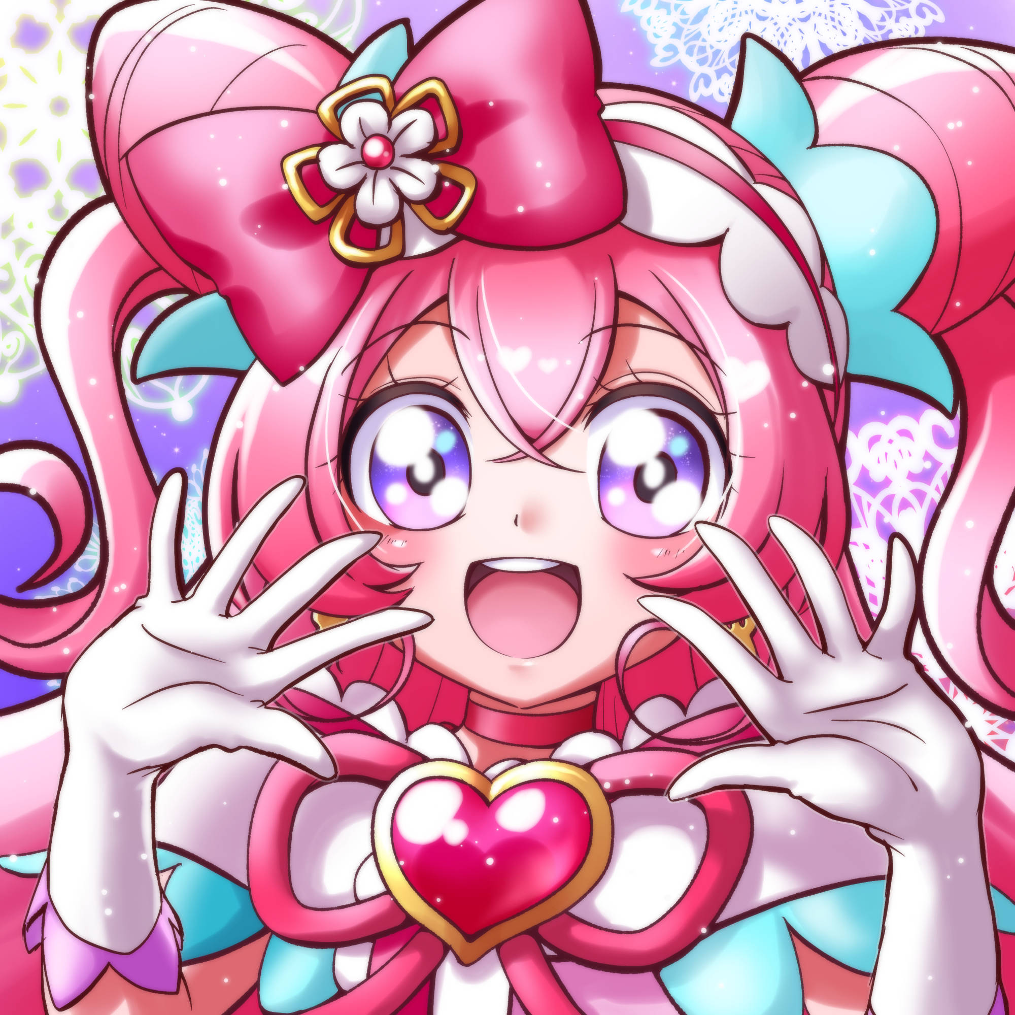 ילדת אנימה מופתעת Cure Precious טפט