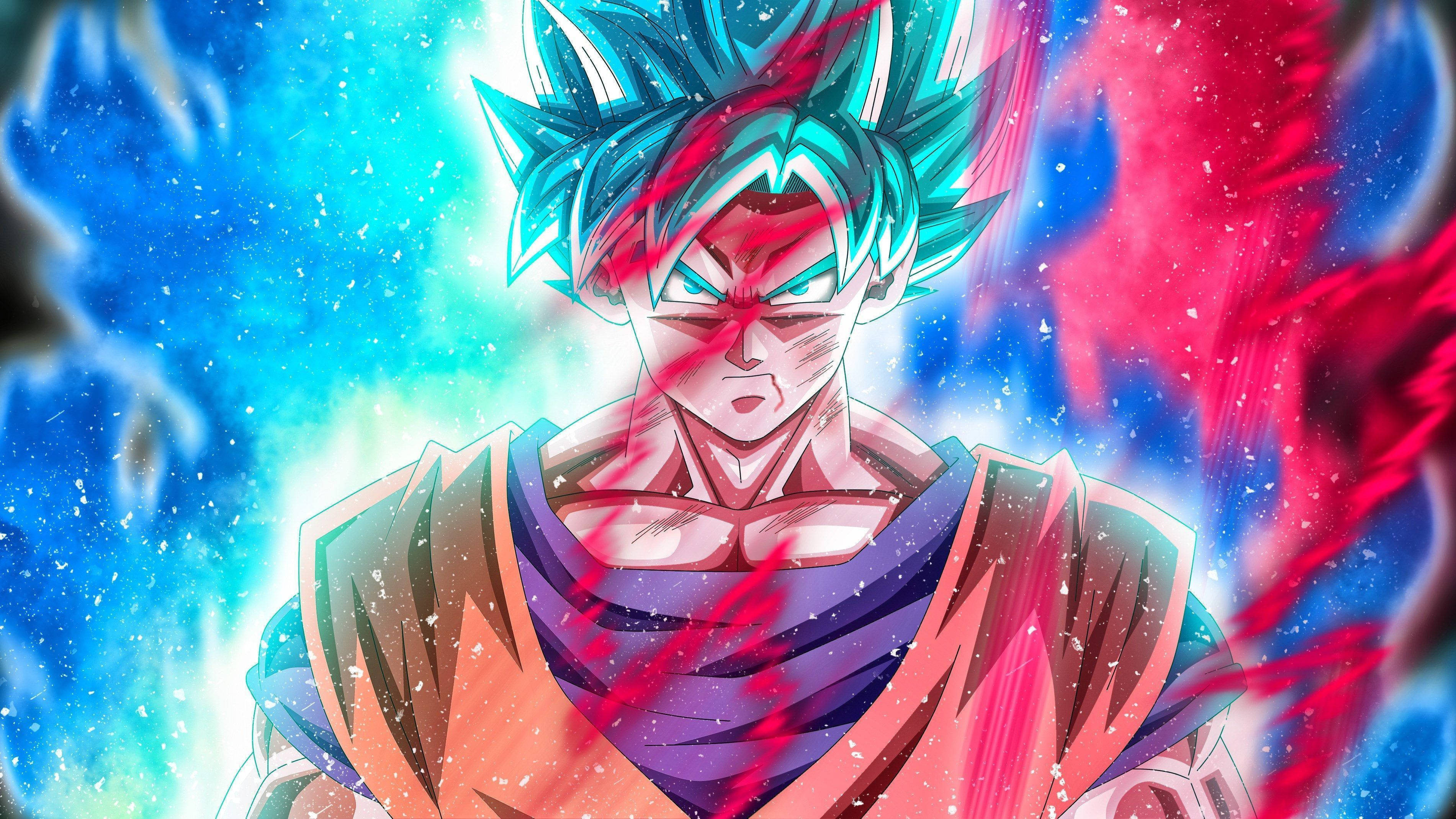 גוקו סופר סאיין כחול DBZ 4K טפט