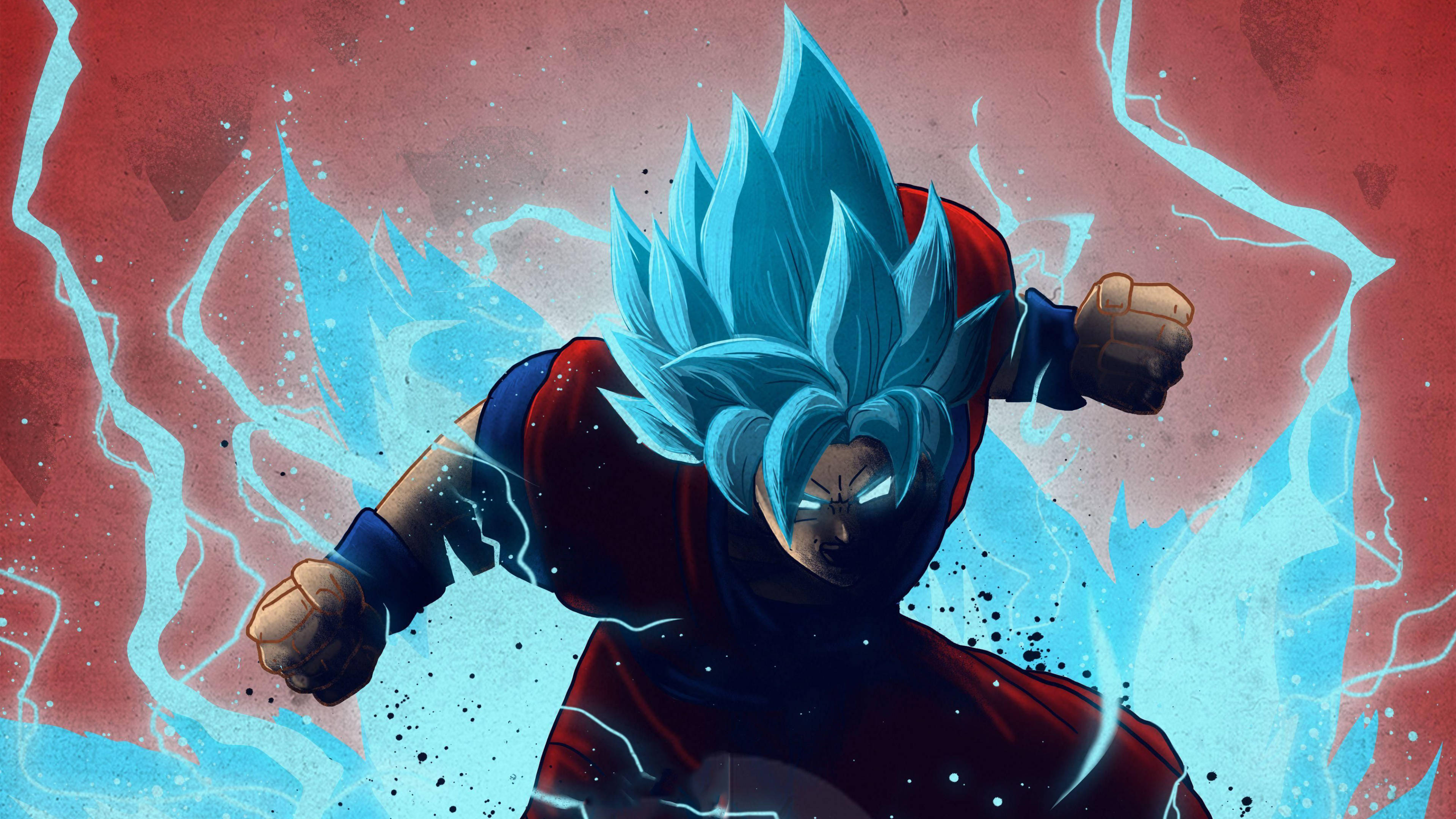 סופר סאיין כחול גוקו DBZ 4K טפט