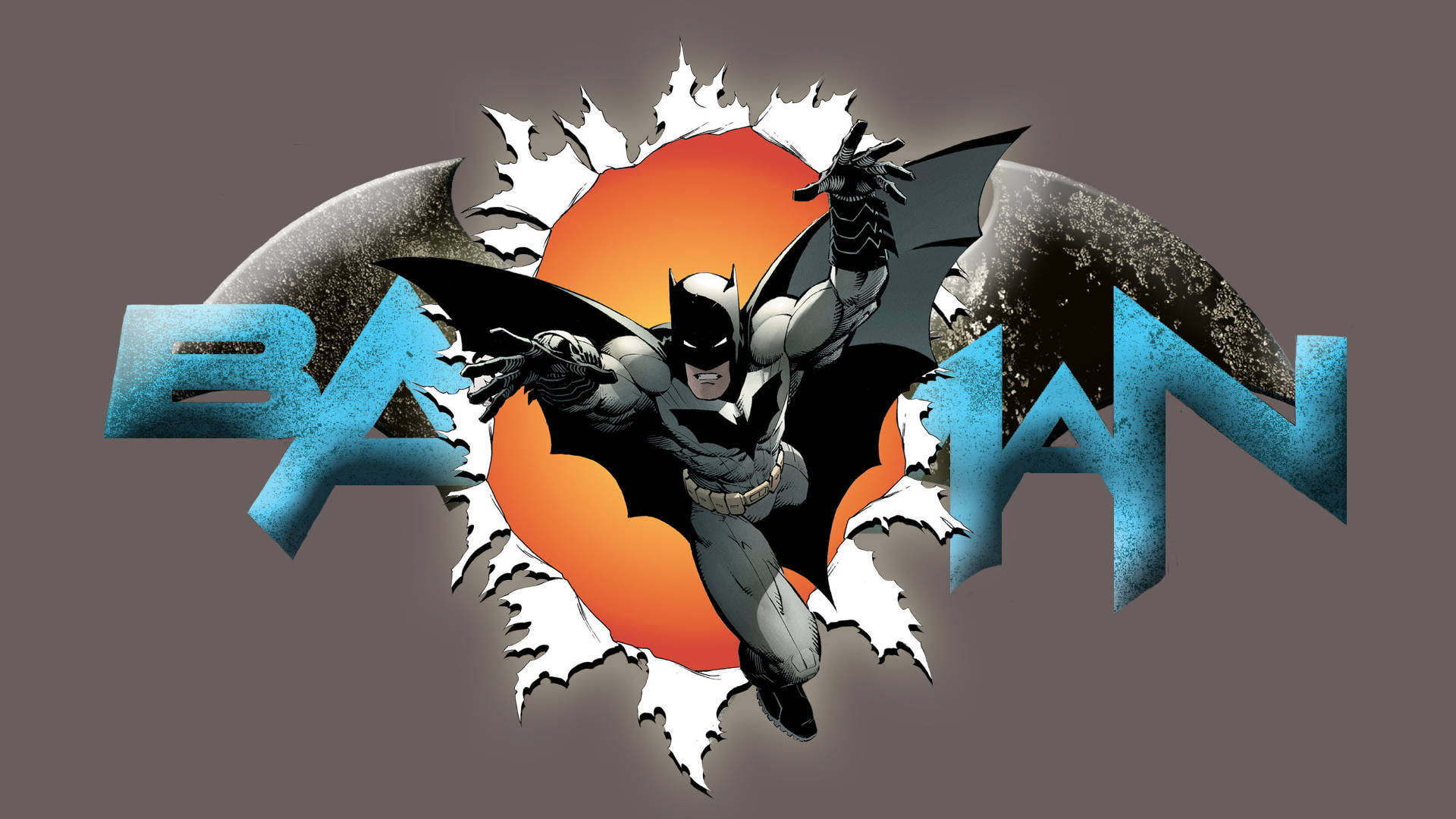 באטמן של DC Comics קופץ החוצה טפט