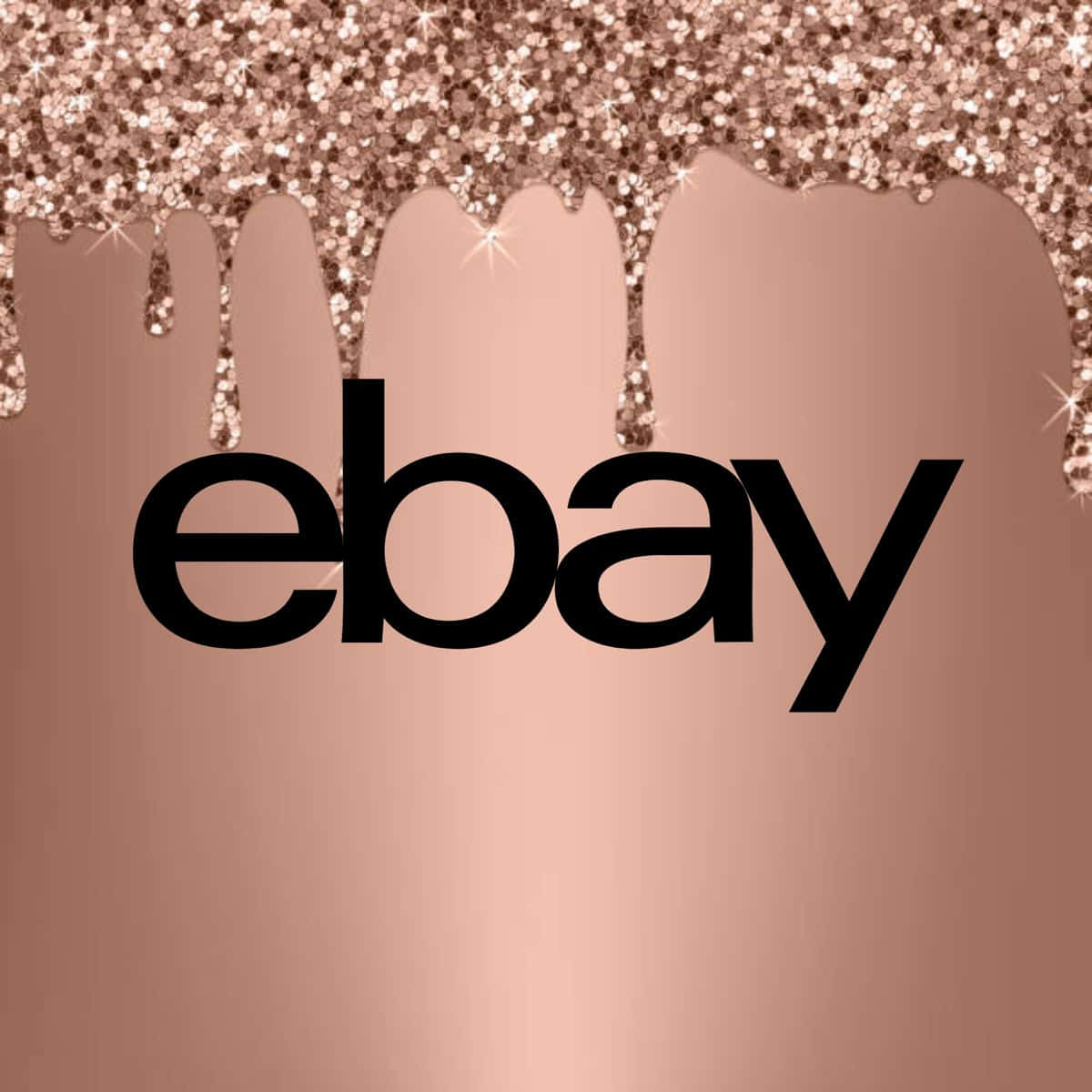 לוגו eBay UK בזהב ורוד טפט
