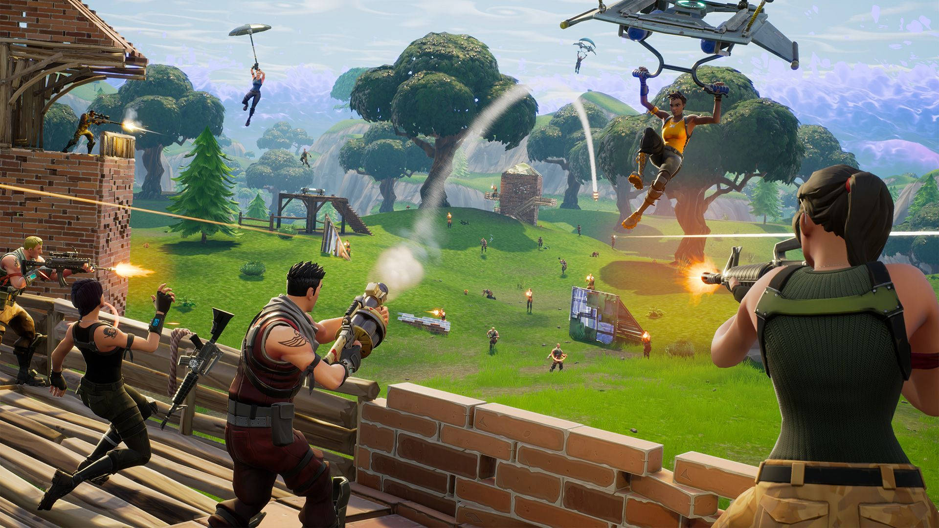 Fortnite 50v50 מצב מוגבל בזמן HD טפט