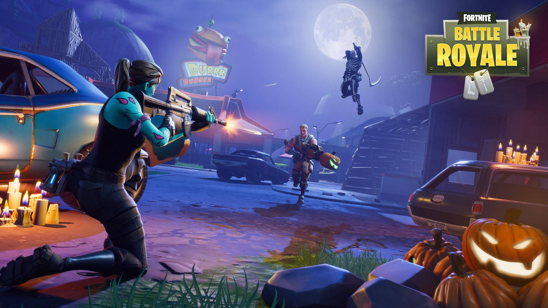 הקדימו את אויביכם ברויאל ליל כל הקדושים של Fortnite טפט