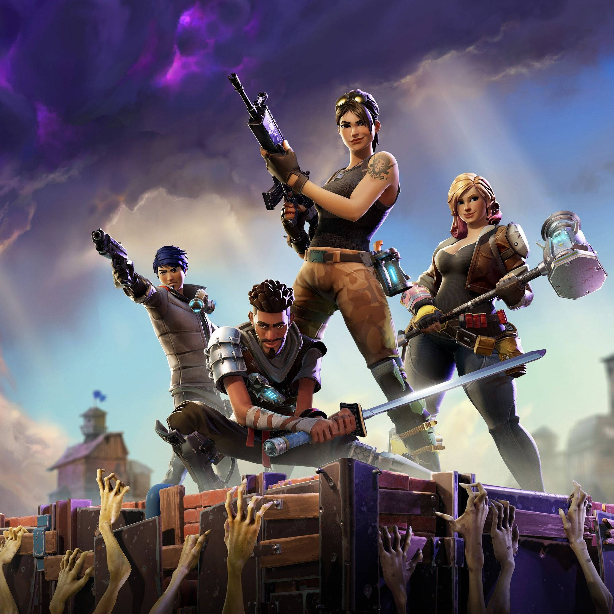 הצטרפו לארבעת הניצולים בשדות הקרב של Fortnite! טפט