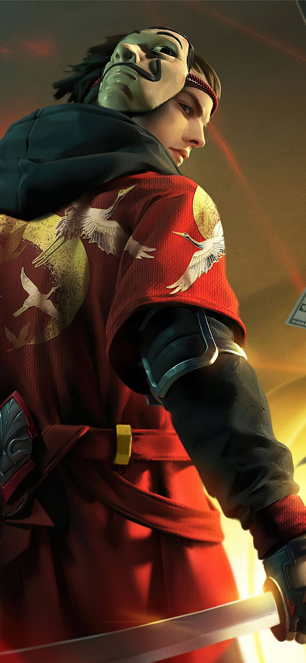 Free Fire עונה 1 עם מסכה מכסף הייט טפט