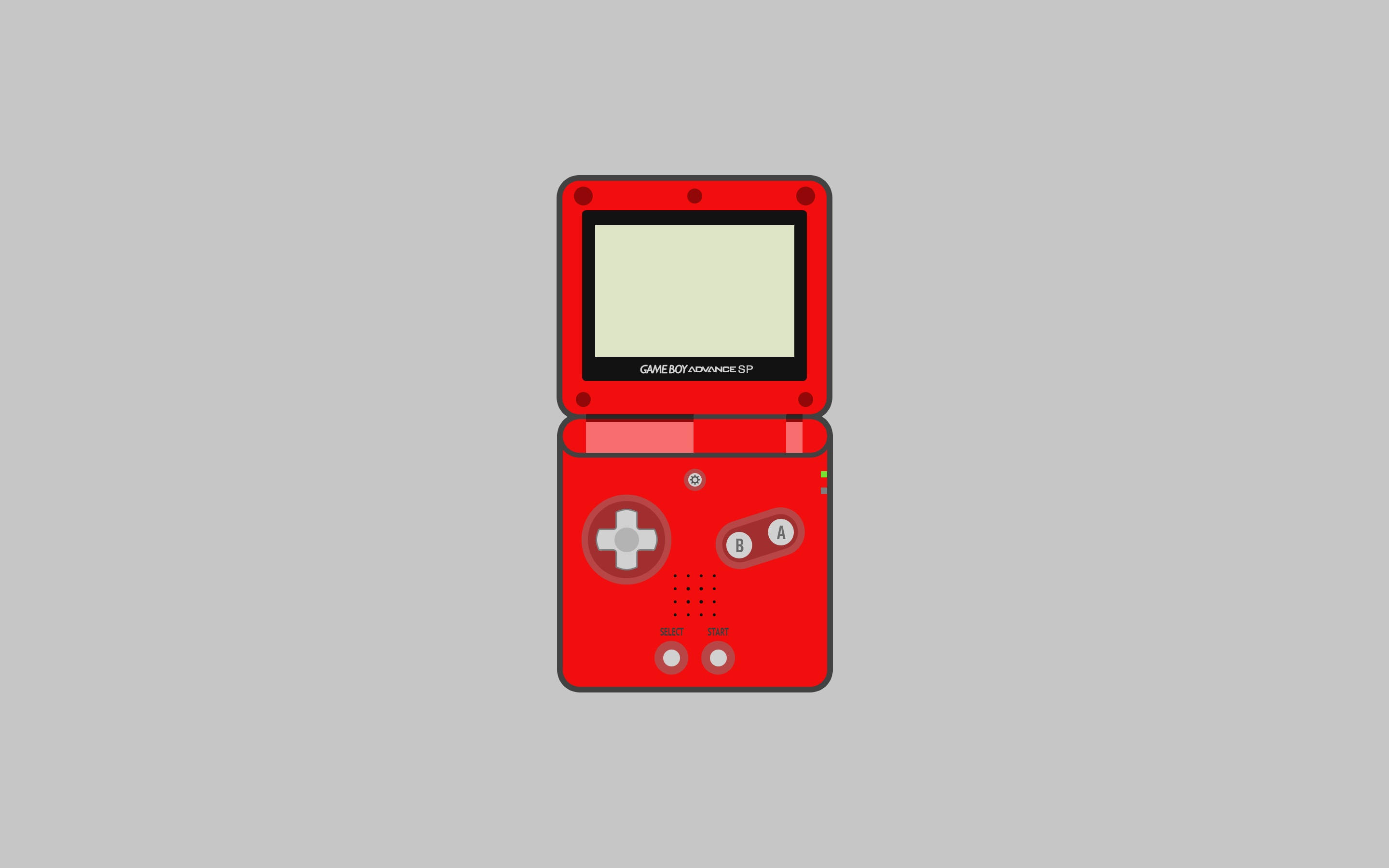 אמנות פשוטה של Game Boy Advance SP אדום טפט