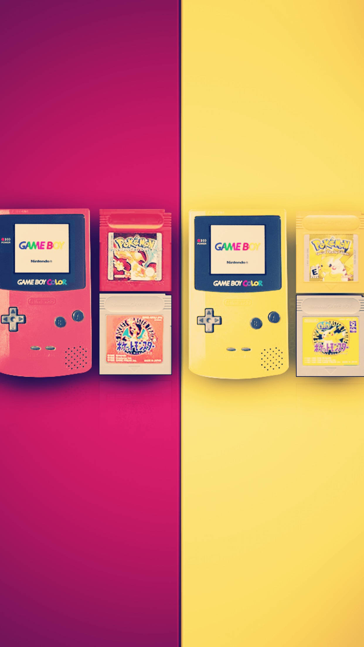 Game Boy Color אדום וצהוב טפט