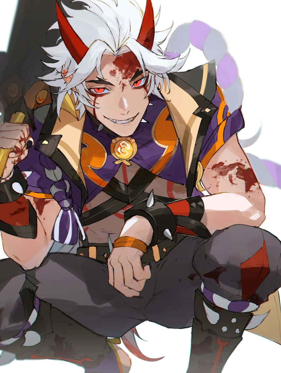 איטו Genshin Impact אמנות עקובה מדם טפט