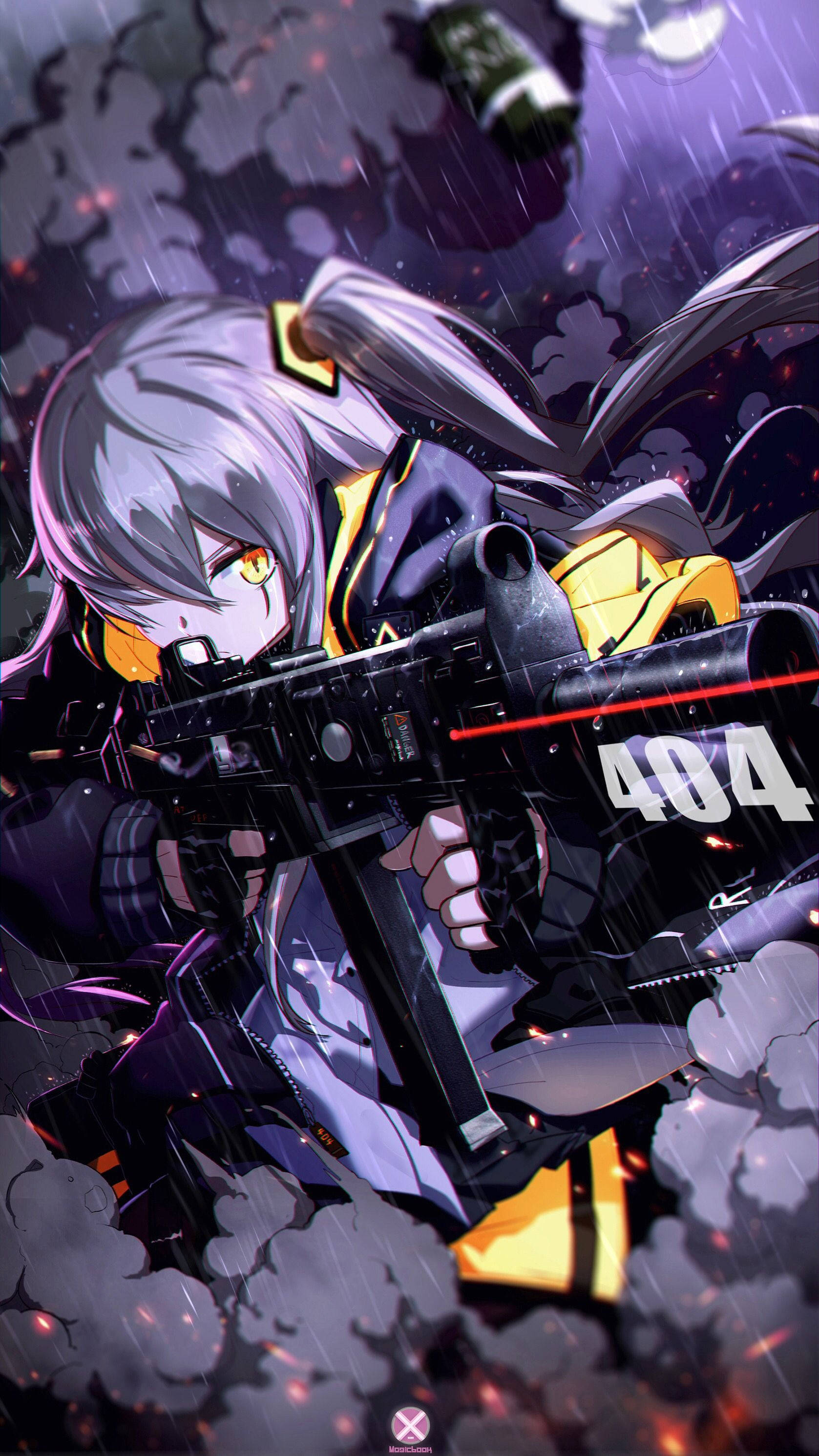 תמונת פרופיל אנימה מגניבה של ילדה מ-Girls Frontline טפט
