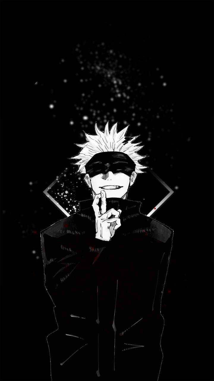 Gojo שחור Jujutsu Kaisen אייפון טפט