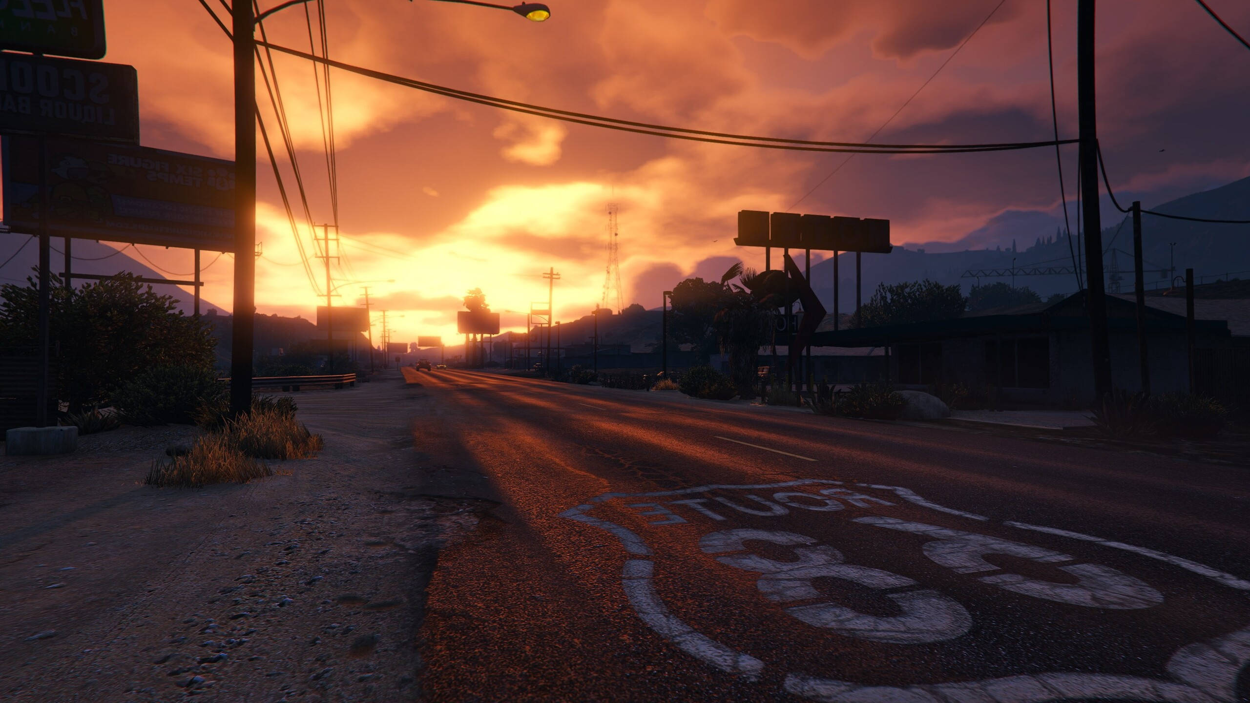 GTA 5 2560x1440 כביש 68 טפט