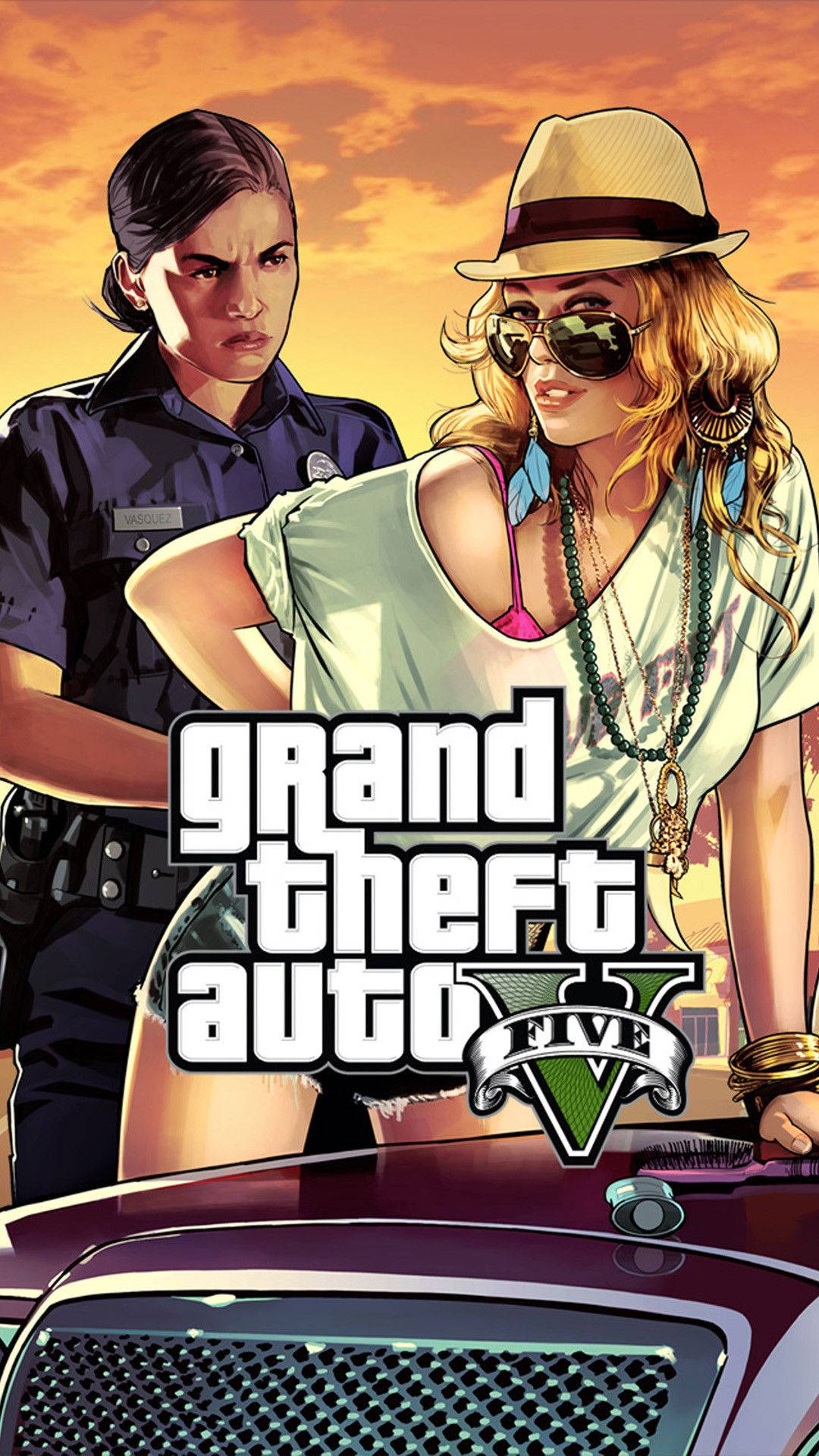 שוטרת בטלפון GTA 5 טפט