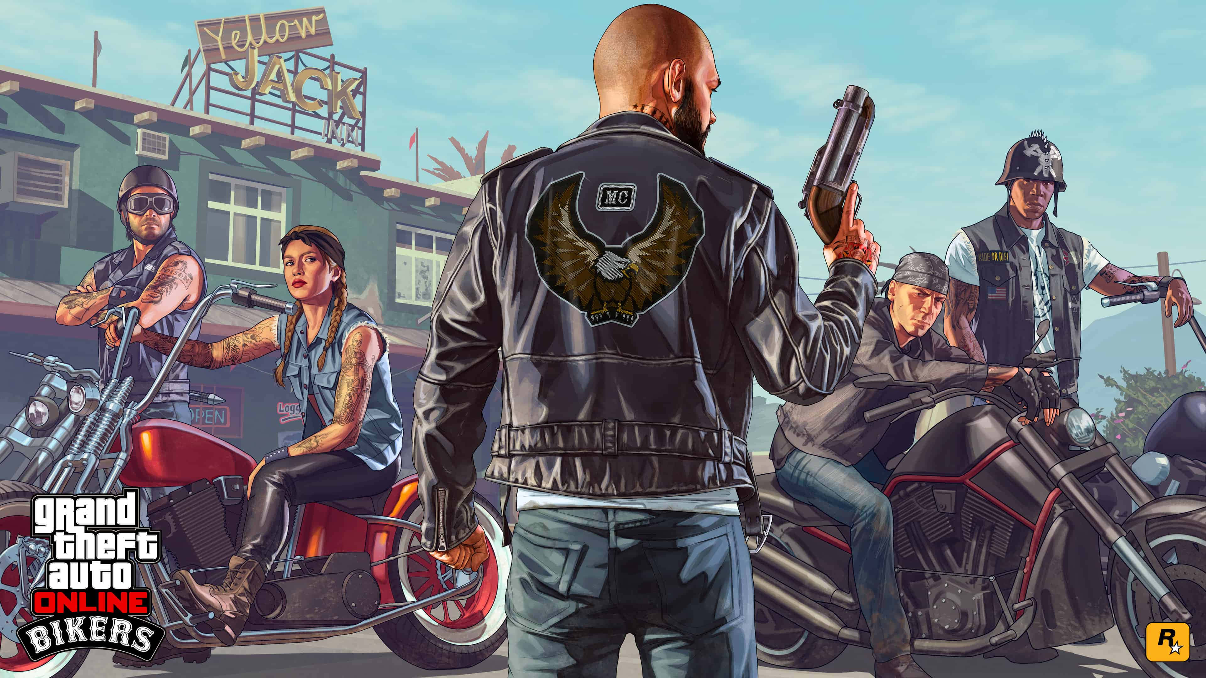 רקע GTA פוסטר אופנוענים של Grand Theft Auto Online טפט