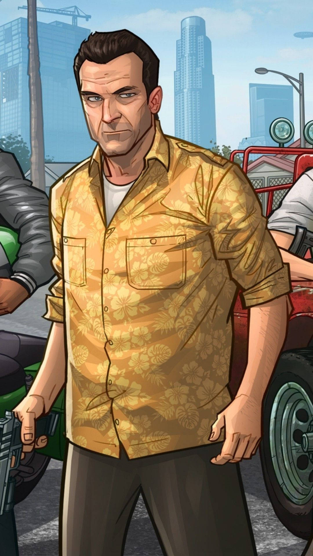 GTA אייפון קריקטורה מייק טפט