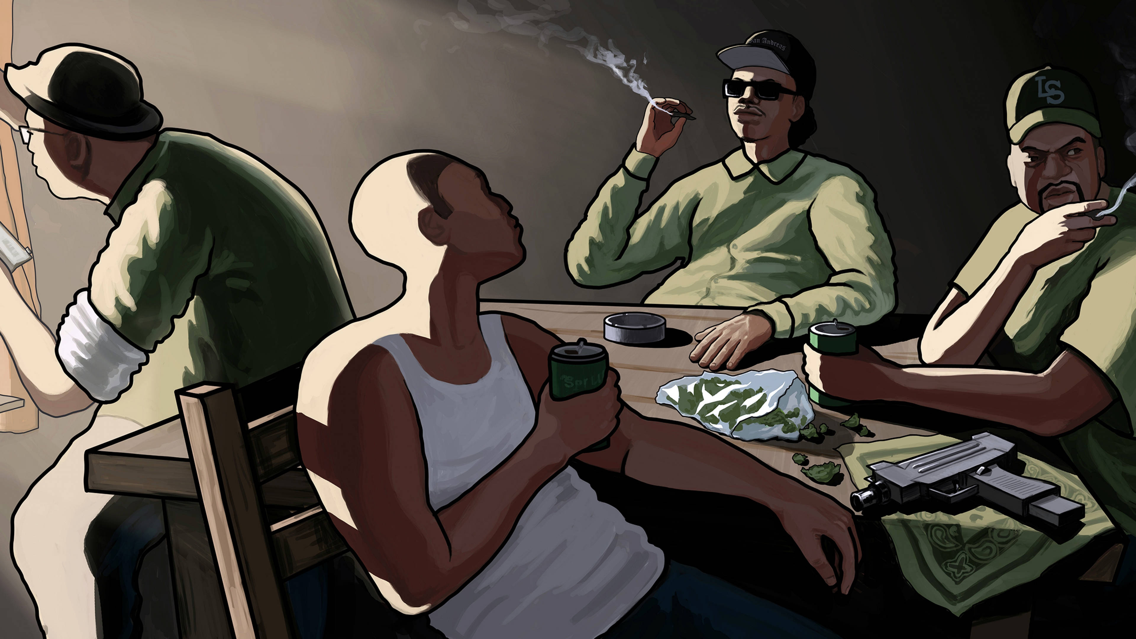 פגישת כנופיה GTA SA 4K טפט