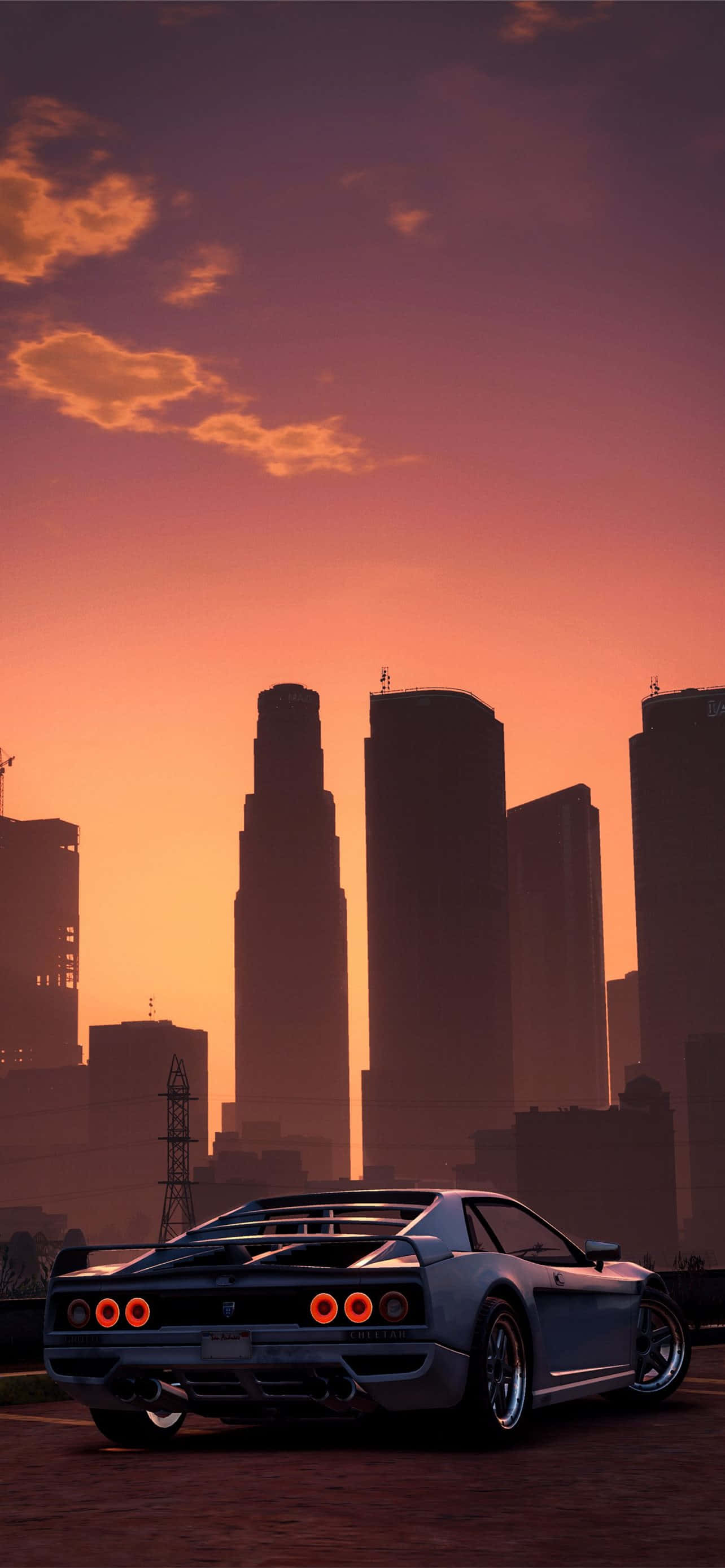 רקע GTA מכונית ספורט חונה בלוס סנטוס טפט