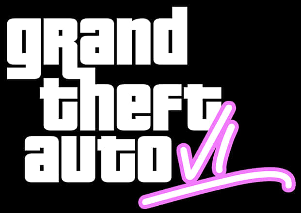 לוגו GTA VI על רקע שחור טפט