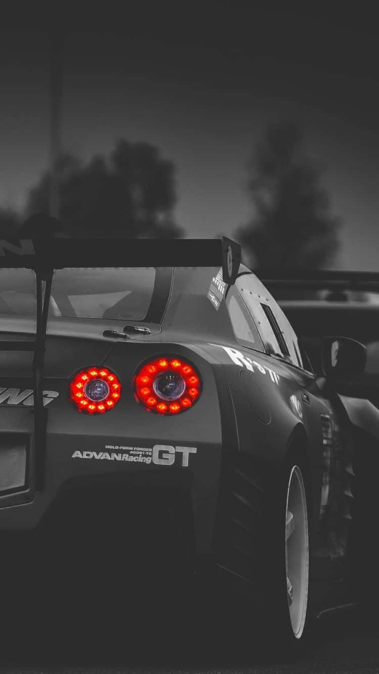GTR R35 בשחור ולבן טפט