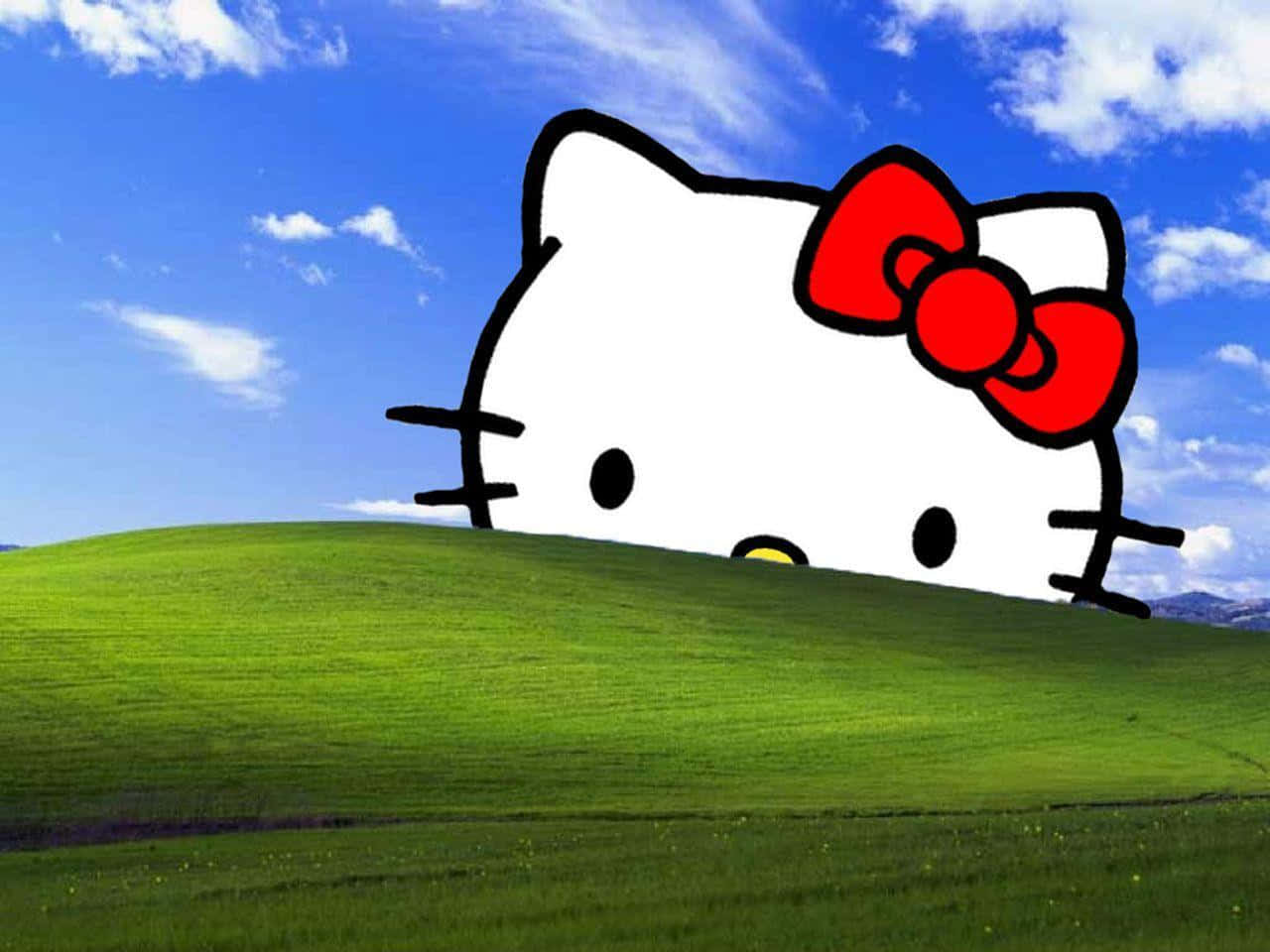Hello Kitty מחשב נייד גבעת ווינדוס טפט