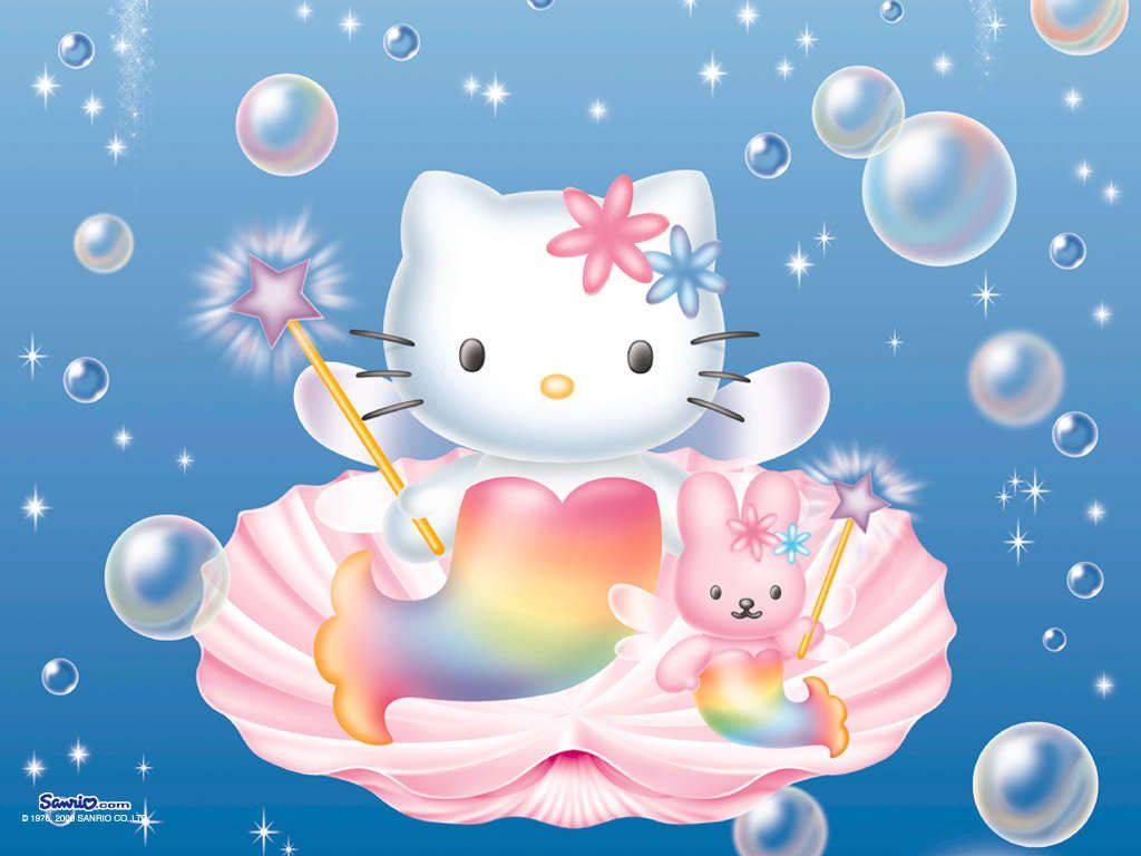 ארנב סירנה ו-Hello Kitty PFP טפט