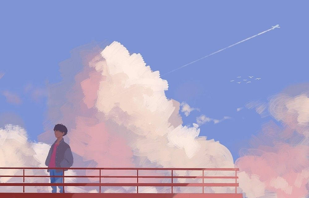 יצירת אמנות בהשראת J-Hope Airplane טפט