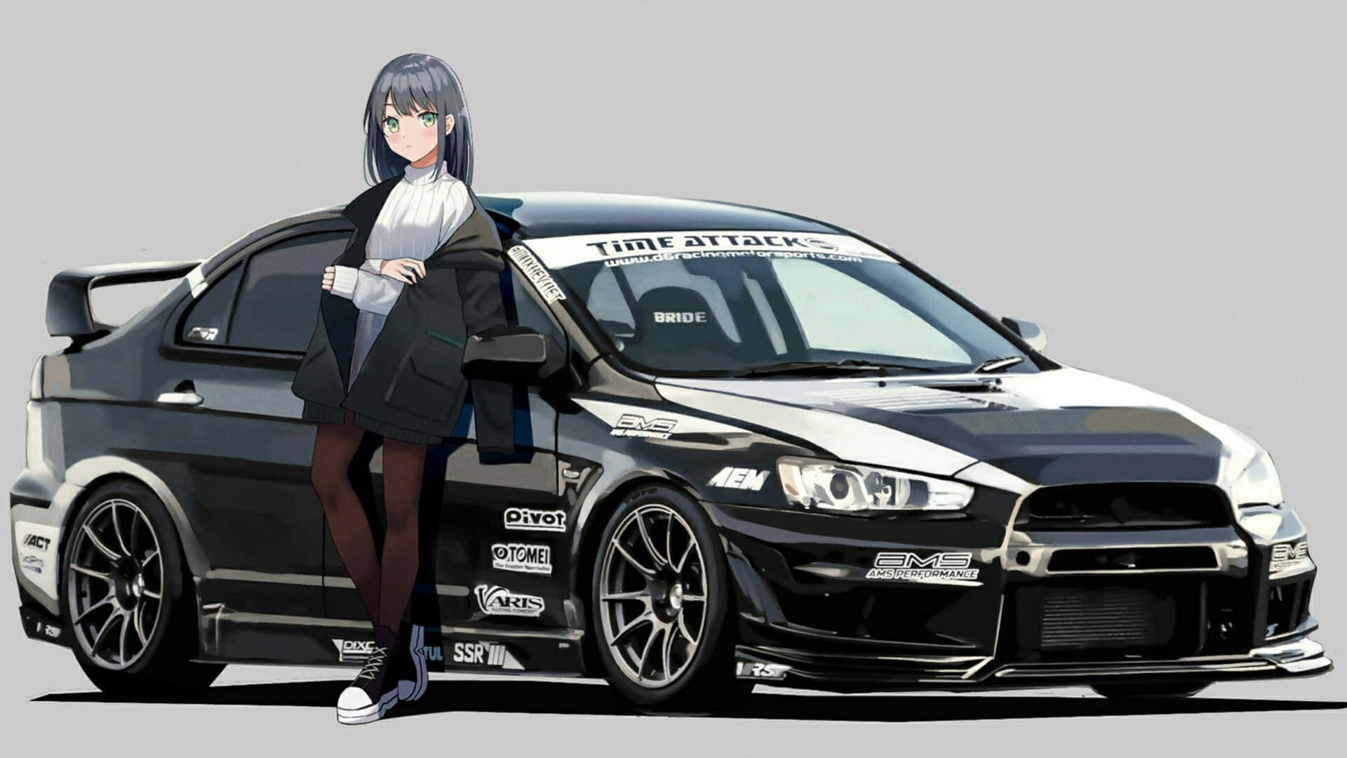 מיצובישי לנסר אבולושן JDM ילדת אנימה טפט