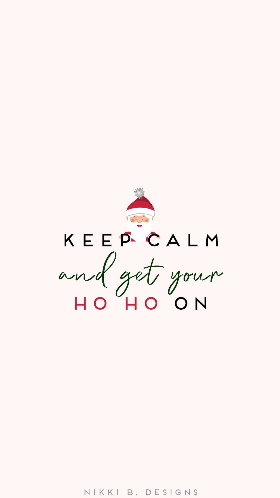 אייפון חג מולד פשוט וחמוד עם Keep Calm טפט