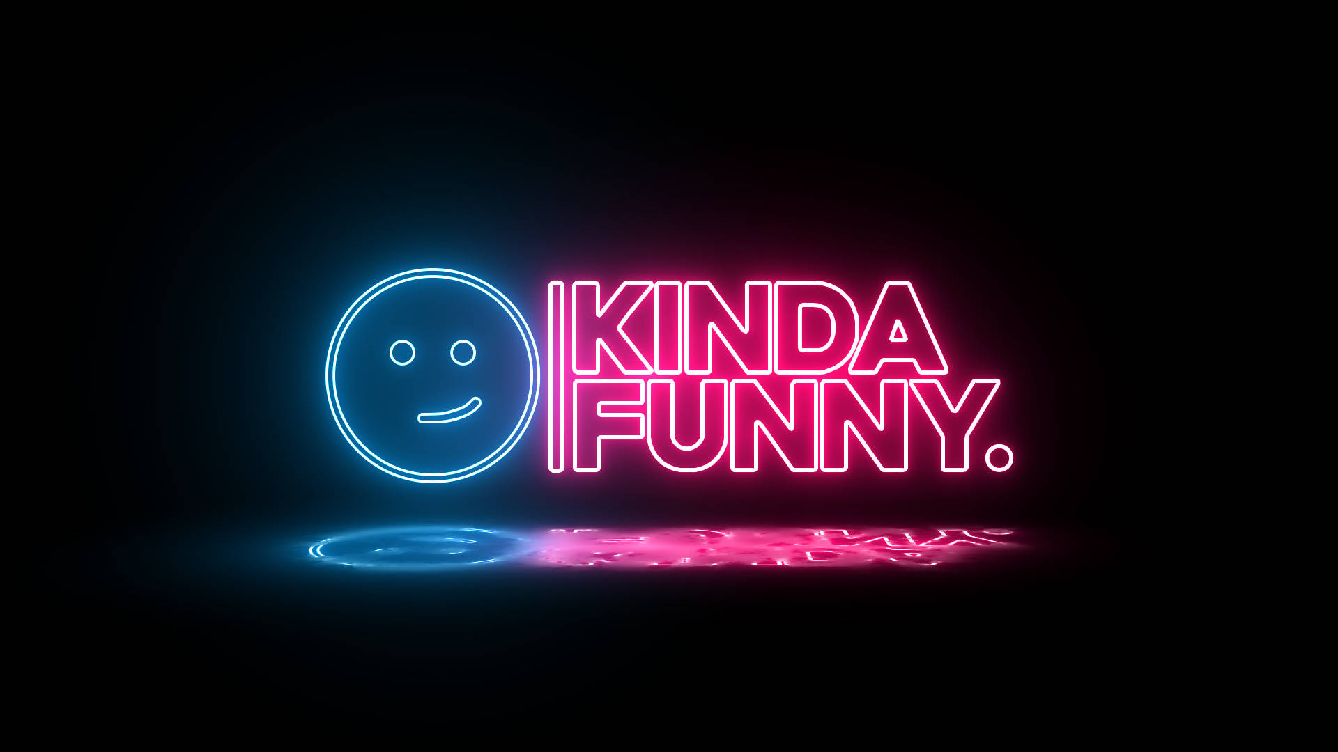 חיוך ניאון של Kinda Funny טפט