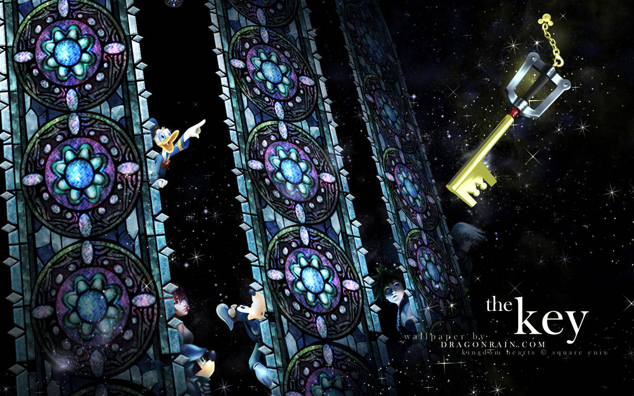 תמונה מגניבה עם לוגו של Kingdom Heart טפט