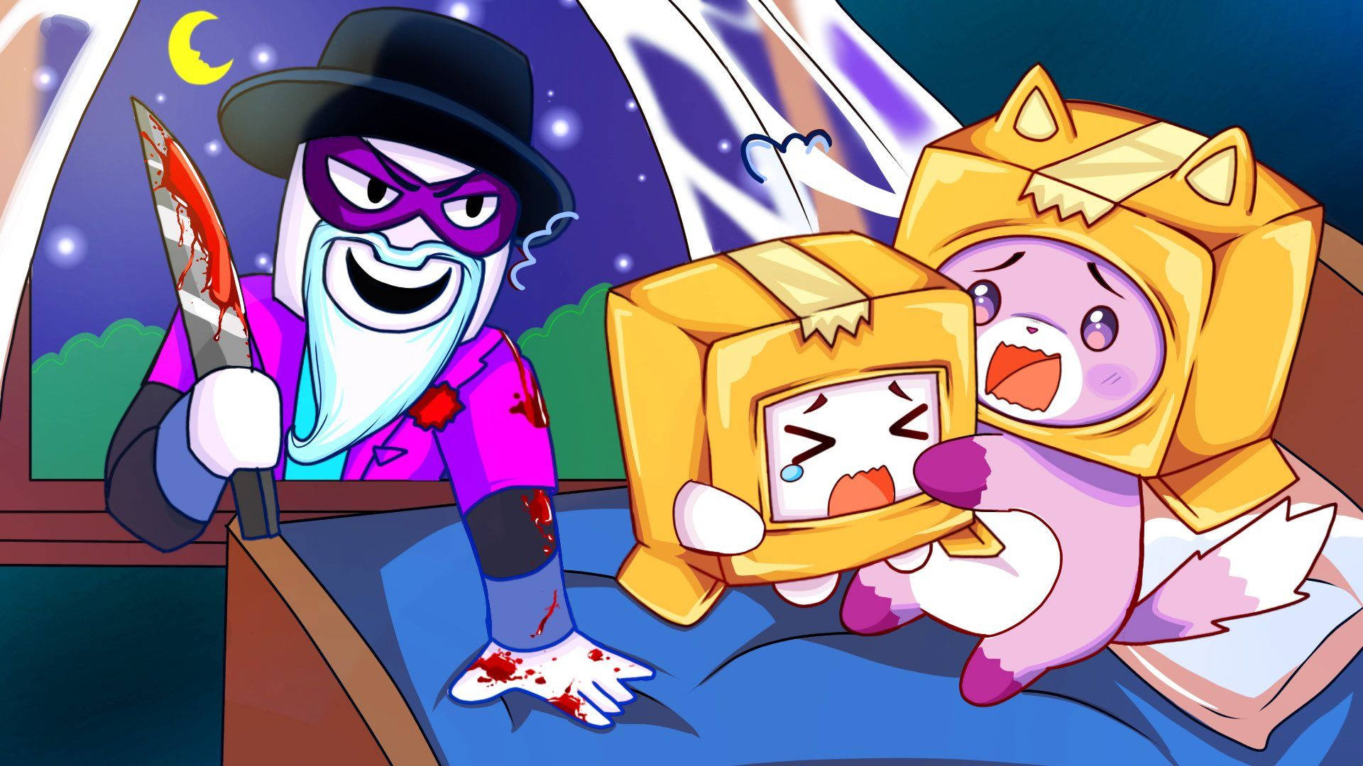 LankyBox בוקסי פוקסי וסקרי לארי טפט