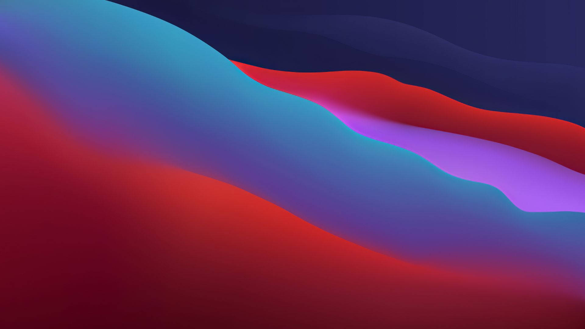 גלי אדום וכחול של macOS Big Sur טפט