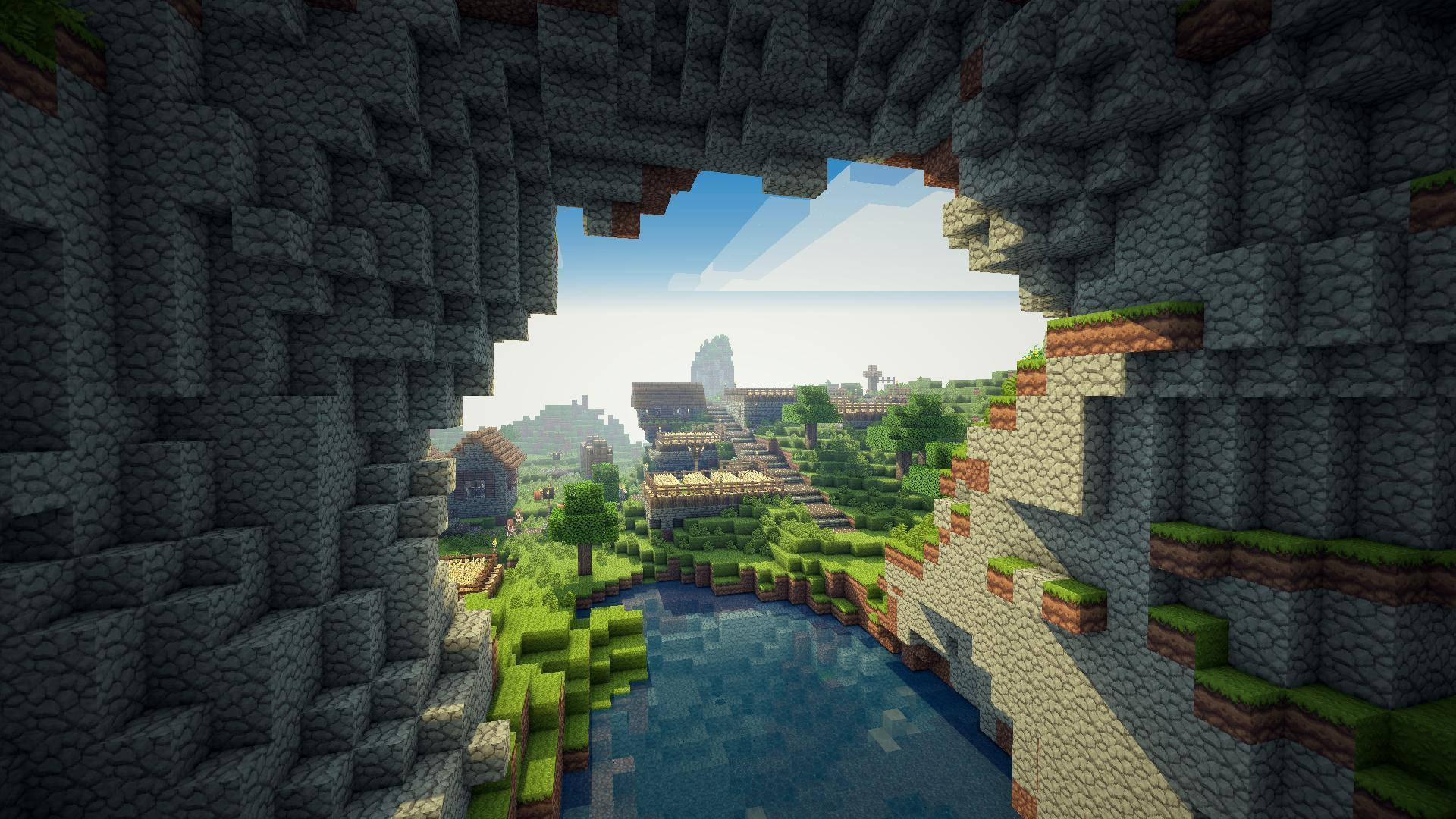 גילוי הרפתקני במערות הגדולות של Minecraft טפט