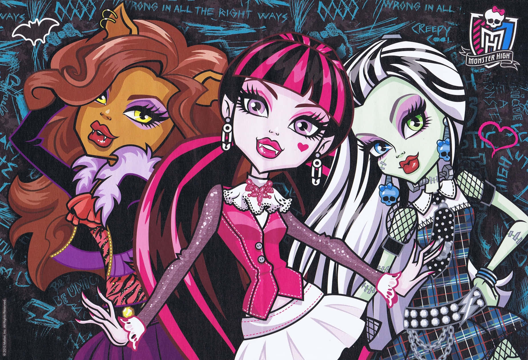 בנות מפלצתיות של Monster High באווירת ליל כל הקדושים טפט