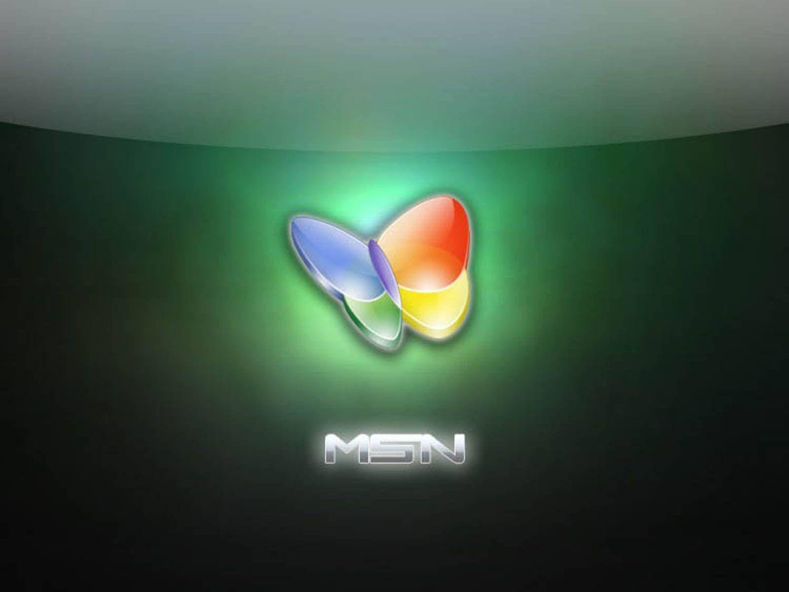 אור ניאון ירוק של MSN טפט