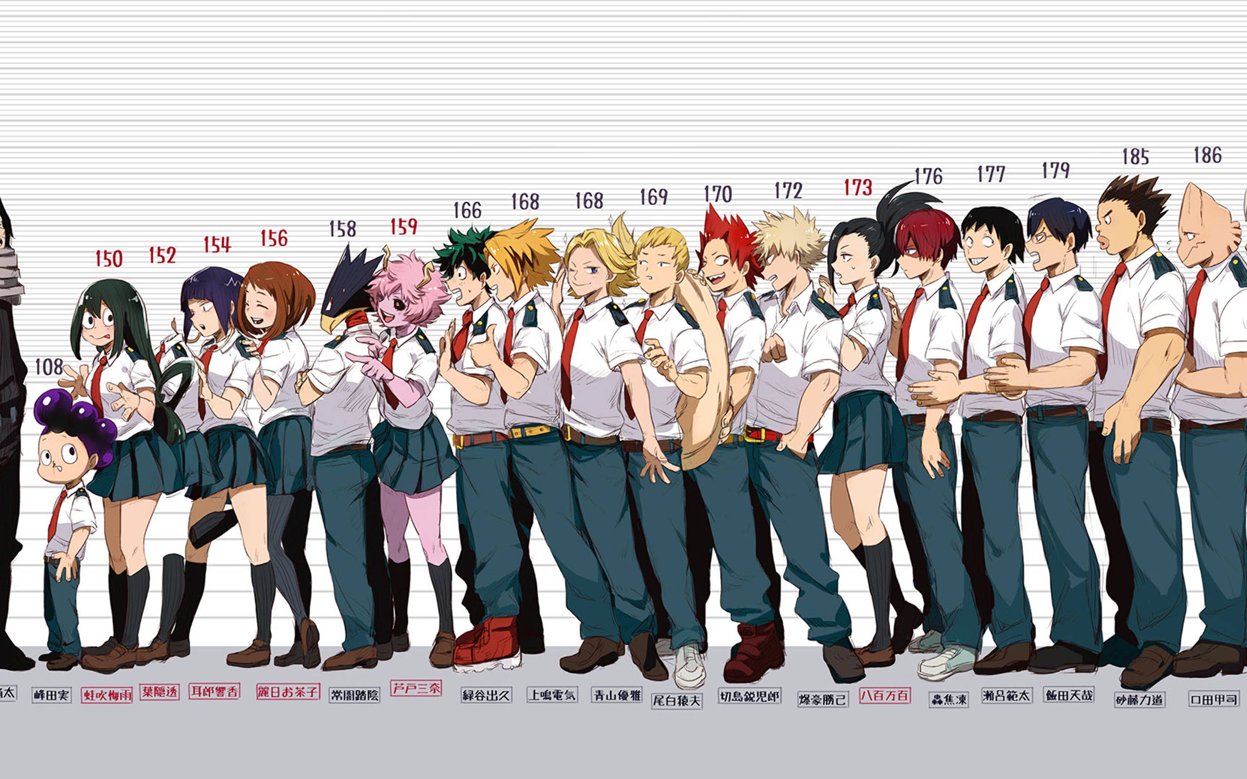 טודורוקי חמוד עם צוות My Hero Academia טפט