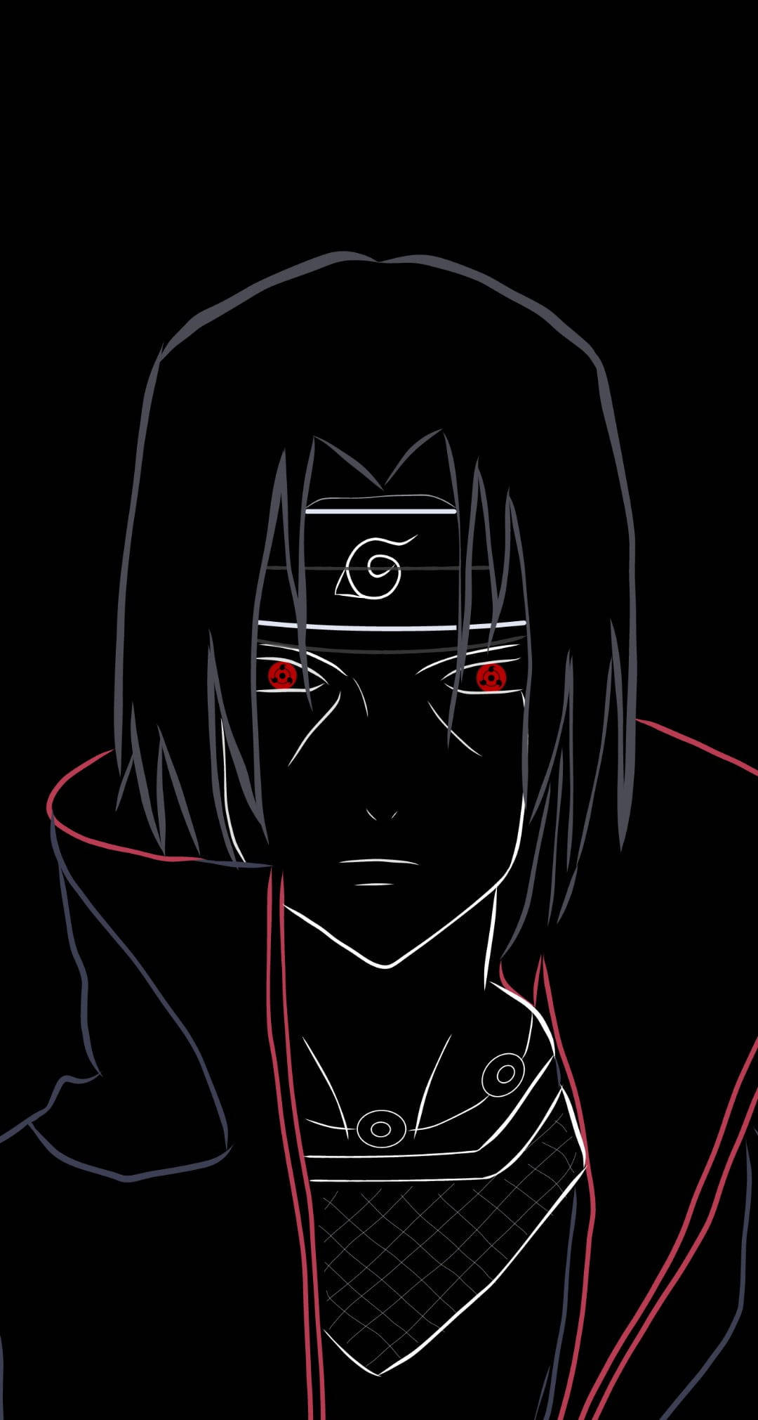 Naruto Shippuden אוצ'יהא איטאצ'י תמונת פרופיל אמנות קווית טפט