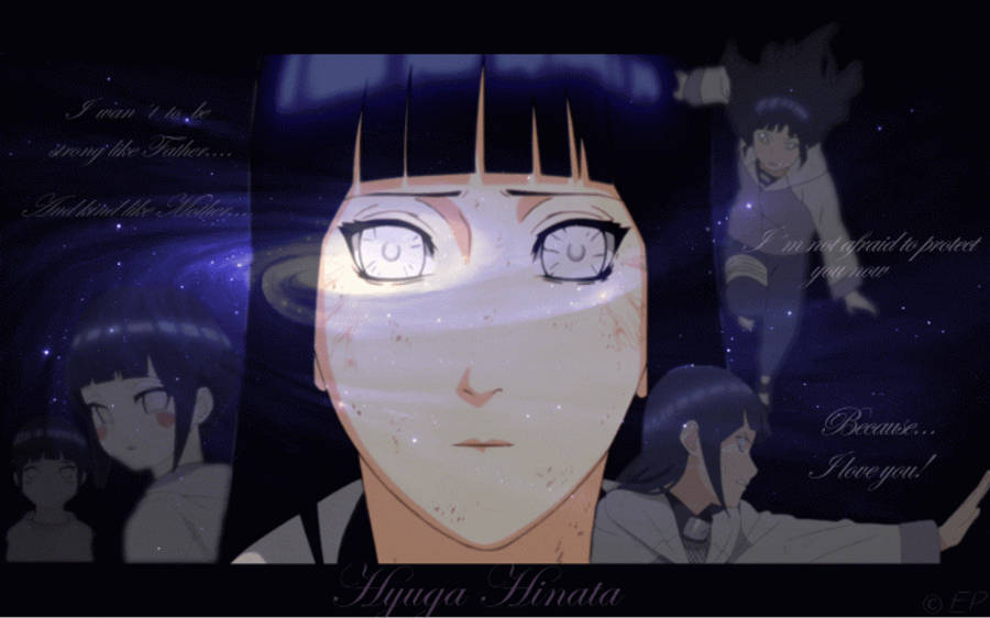 הינאטה מ-Naruto באסתטיקת גלקסיה טפט