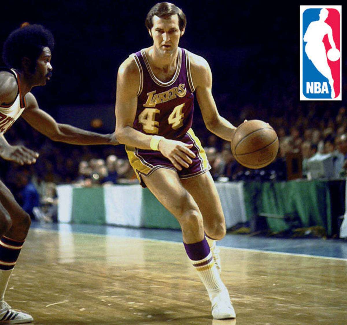 ג'רי ווסט האייקון של לוגו ה-NBA טפט