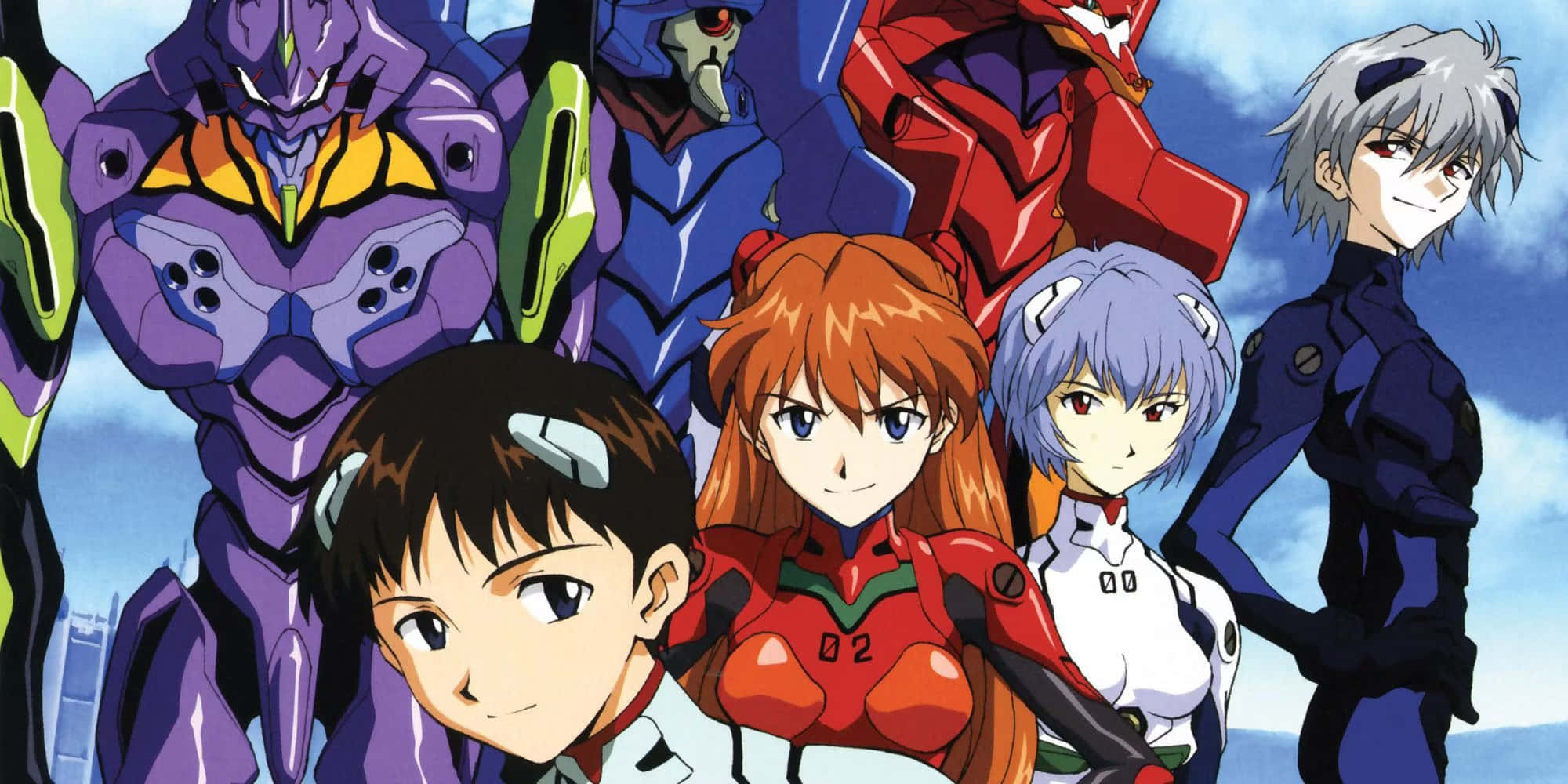 הצמד האייקוני של Neon Genesis Evangelion טפט
