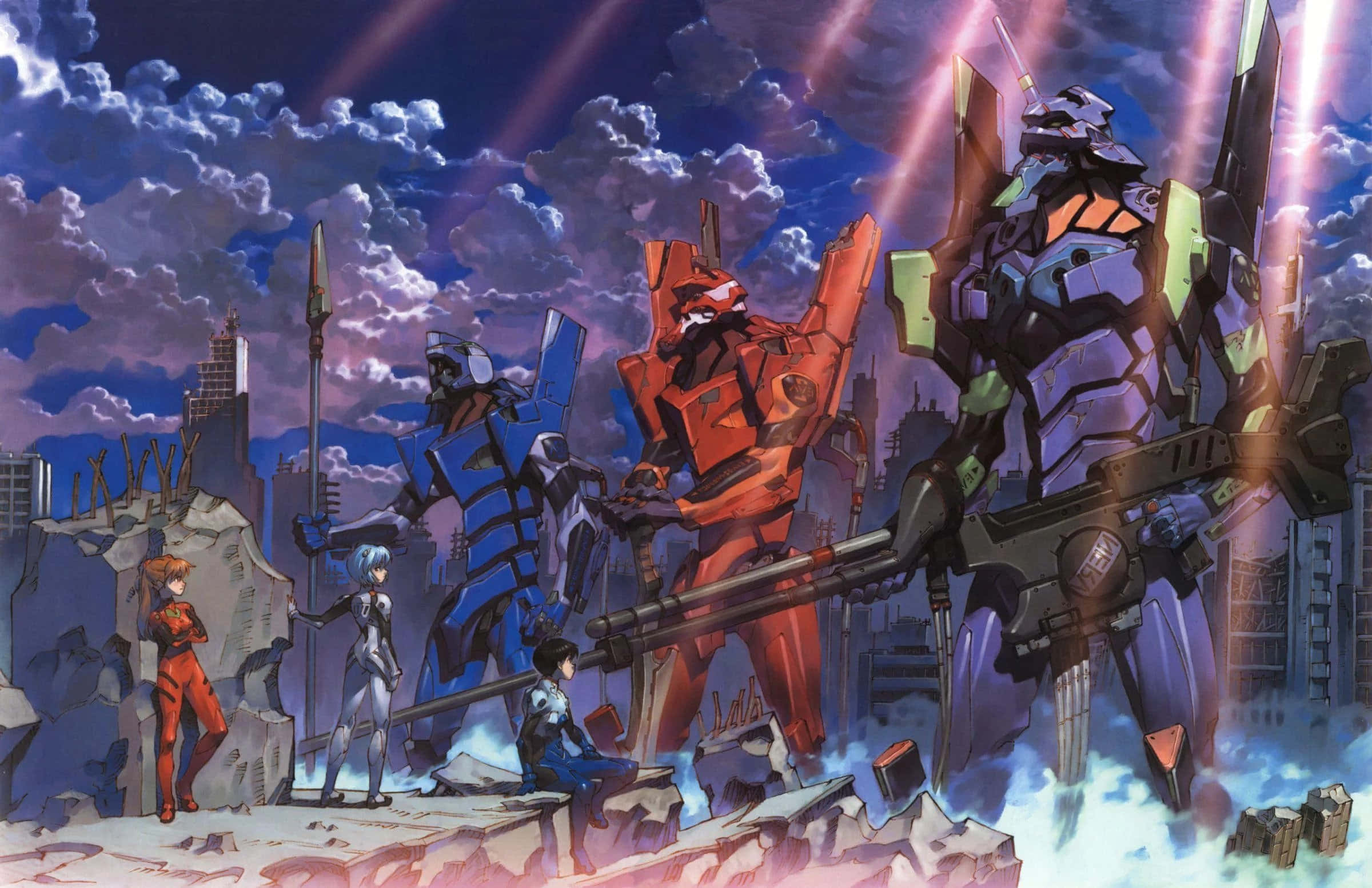 חקור את היקום המרתק של Neon Genesis Evangelion! טפט